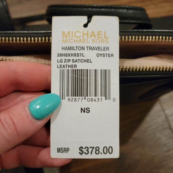 Michael Kors authentic Hamilton Traveler large leather zip satchel - Picture 5 of 5